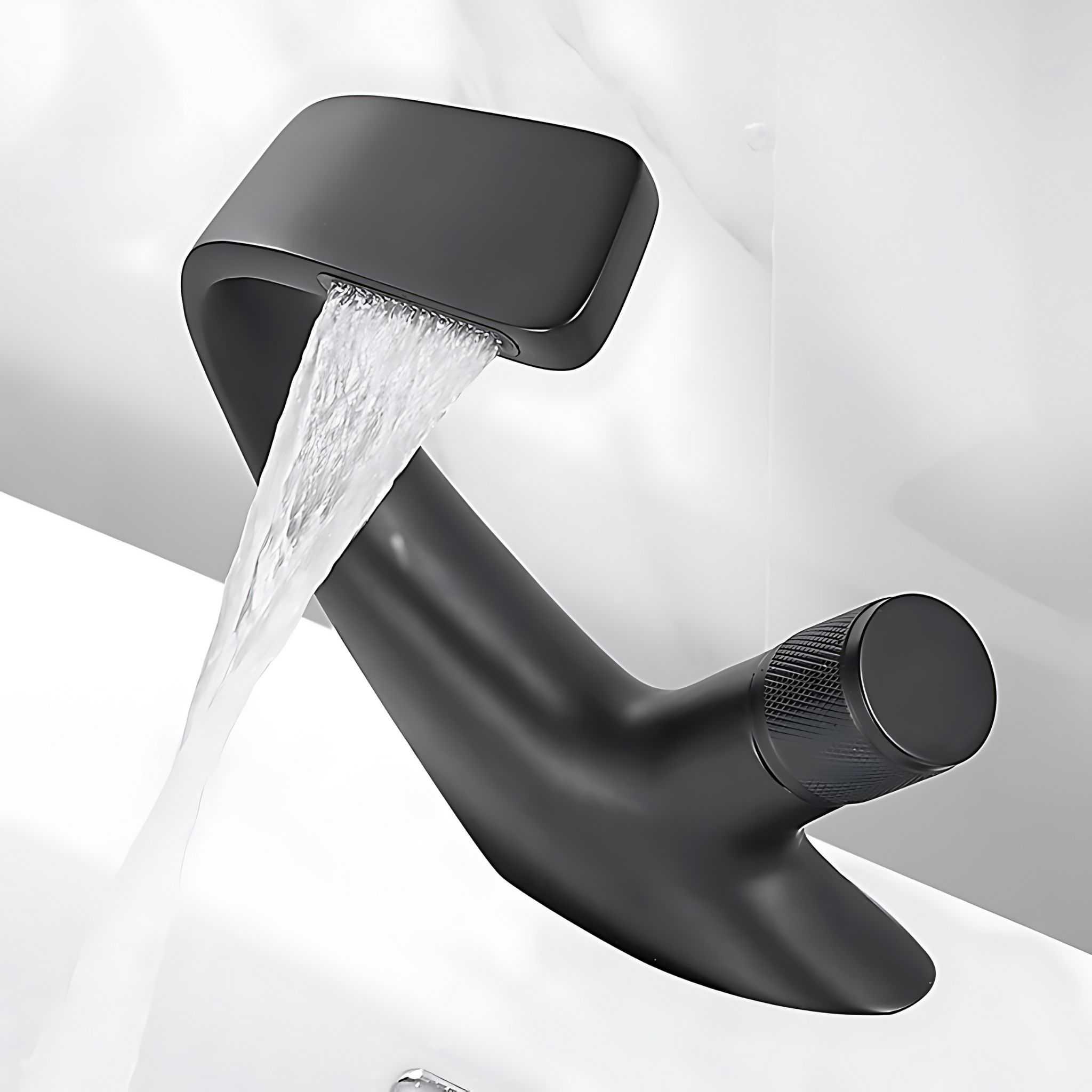 Koazi Waterfall Bathroom Faucet Deck Mounted Single Hole