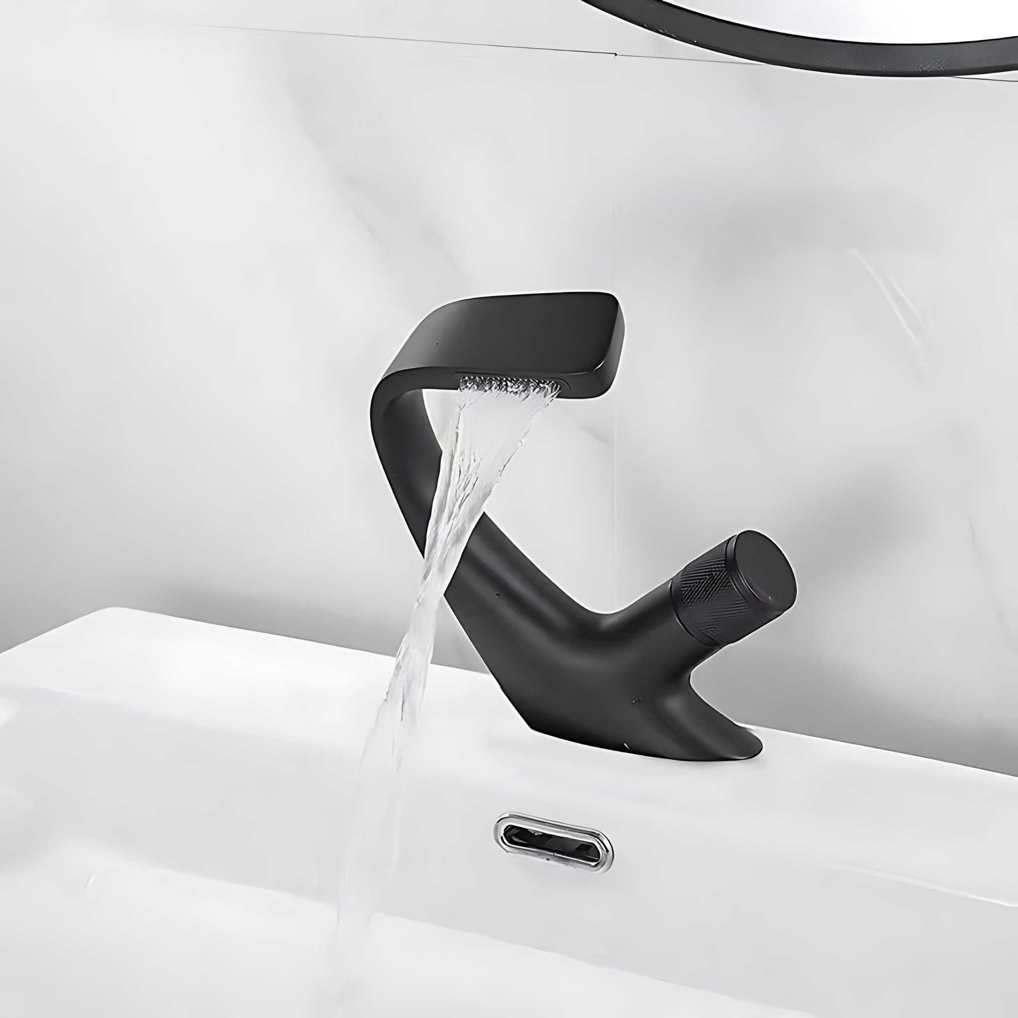 Koazi Waterfall Bathroom Faucet Deck Mounted Single Hole