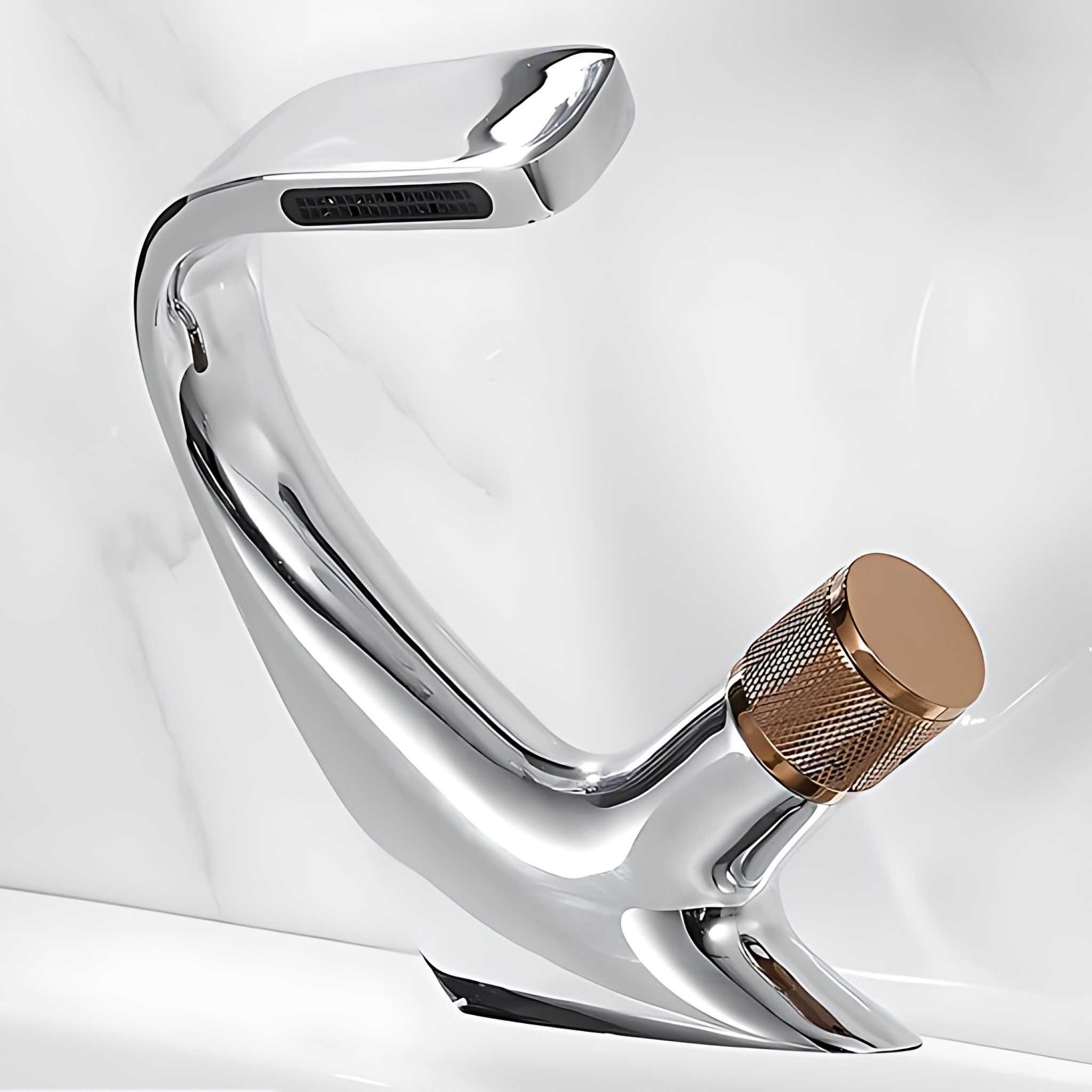 Koazi Waterfall Bathroom Faucet Deck Mounted Single Hole