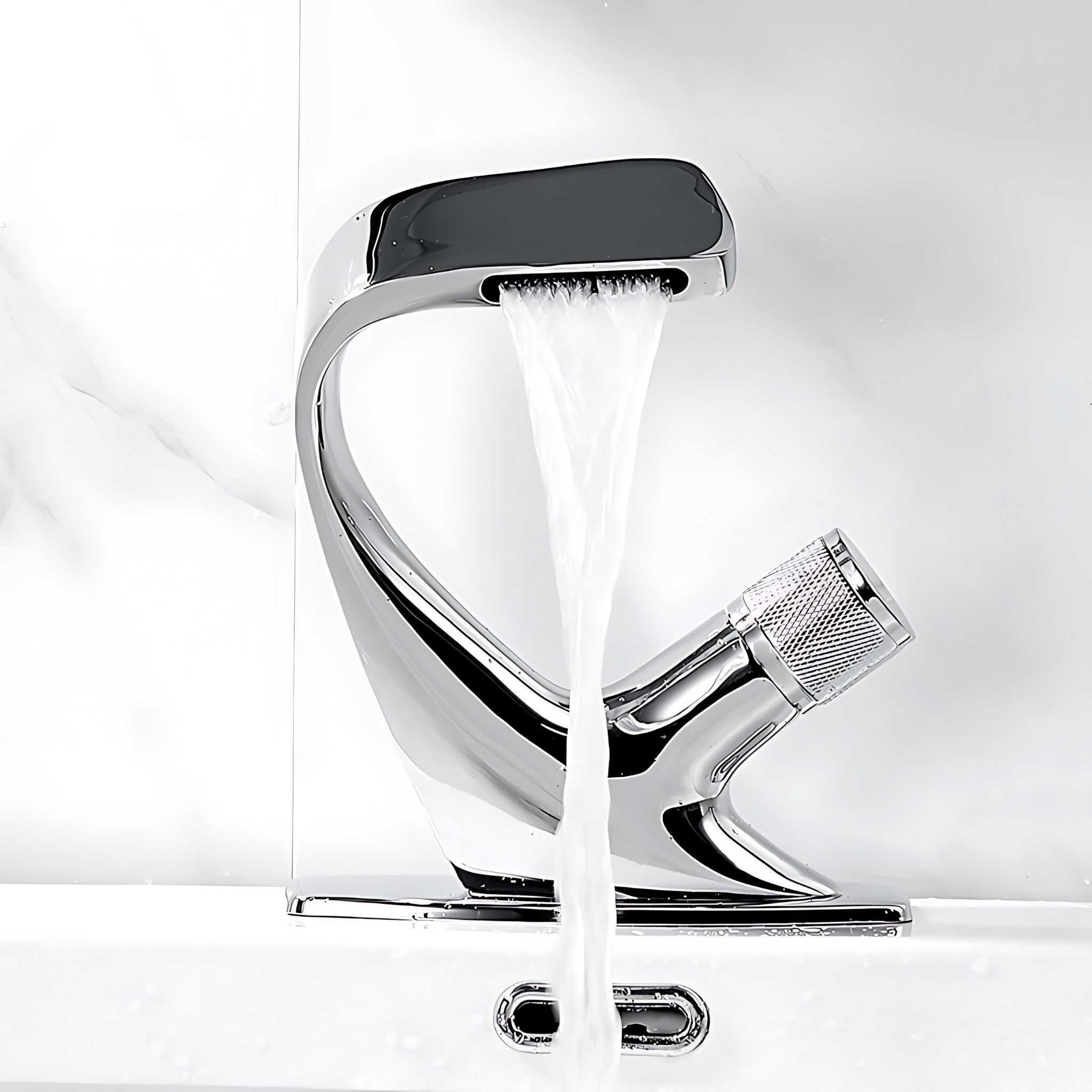 Koazi Waterfall Bathroom Faucet Deck Mounted Single Hole