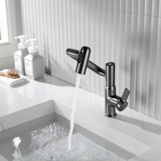 Koazi Single-Hole Rotatable Faucet with Temperature Display