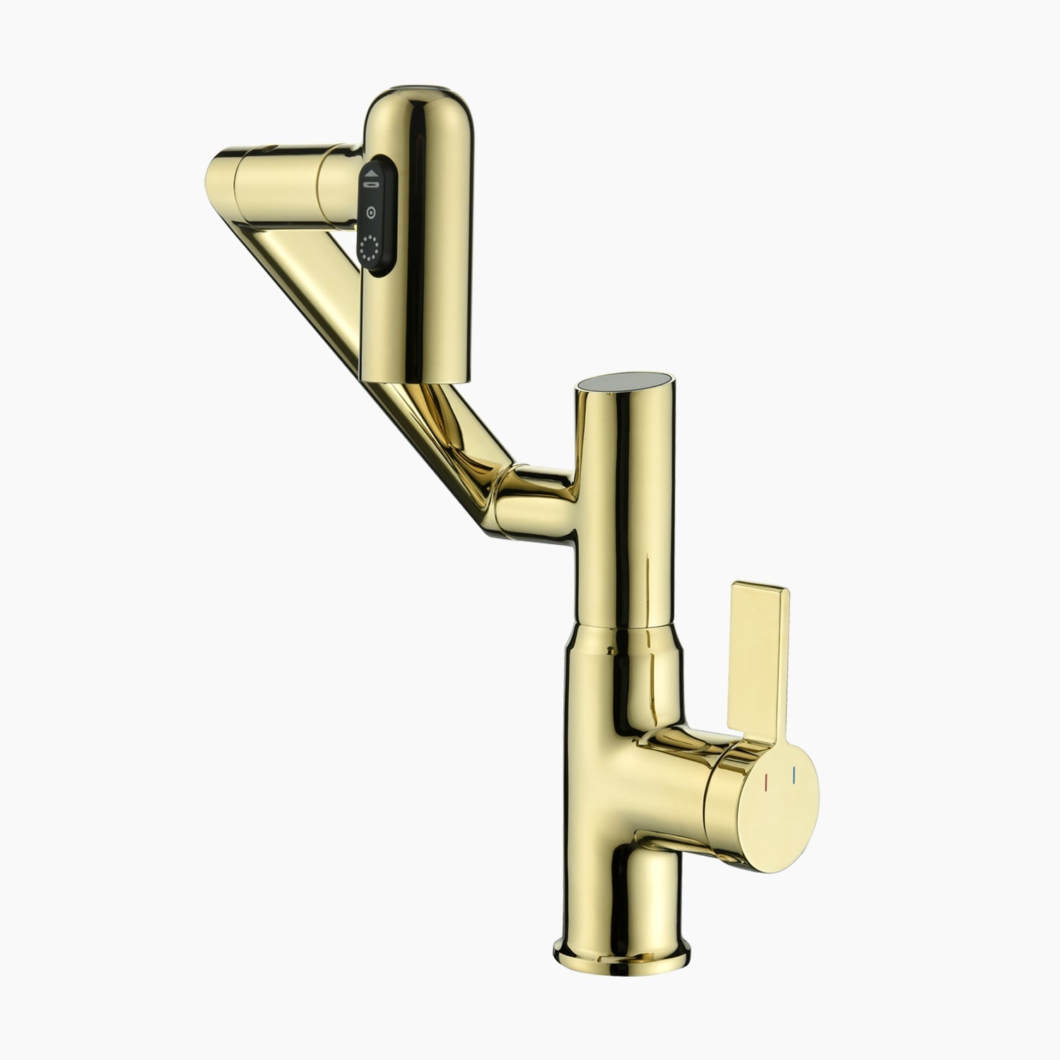 Koazi Single-Hole Rotatable Faucet with Temperature Display