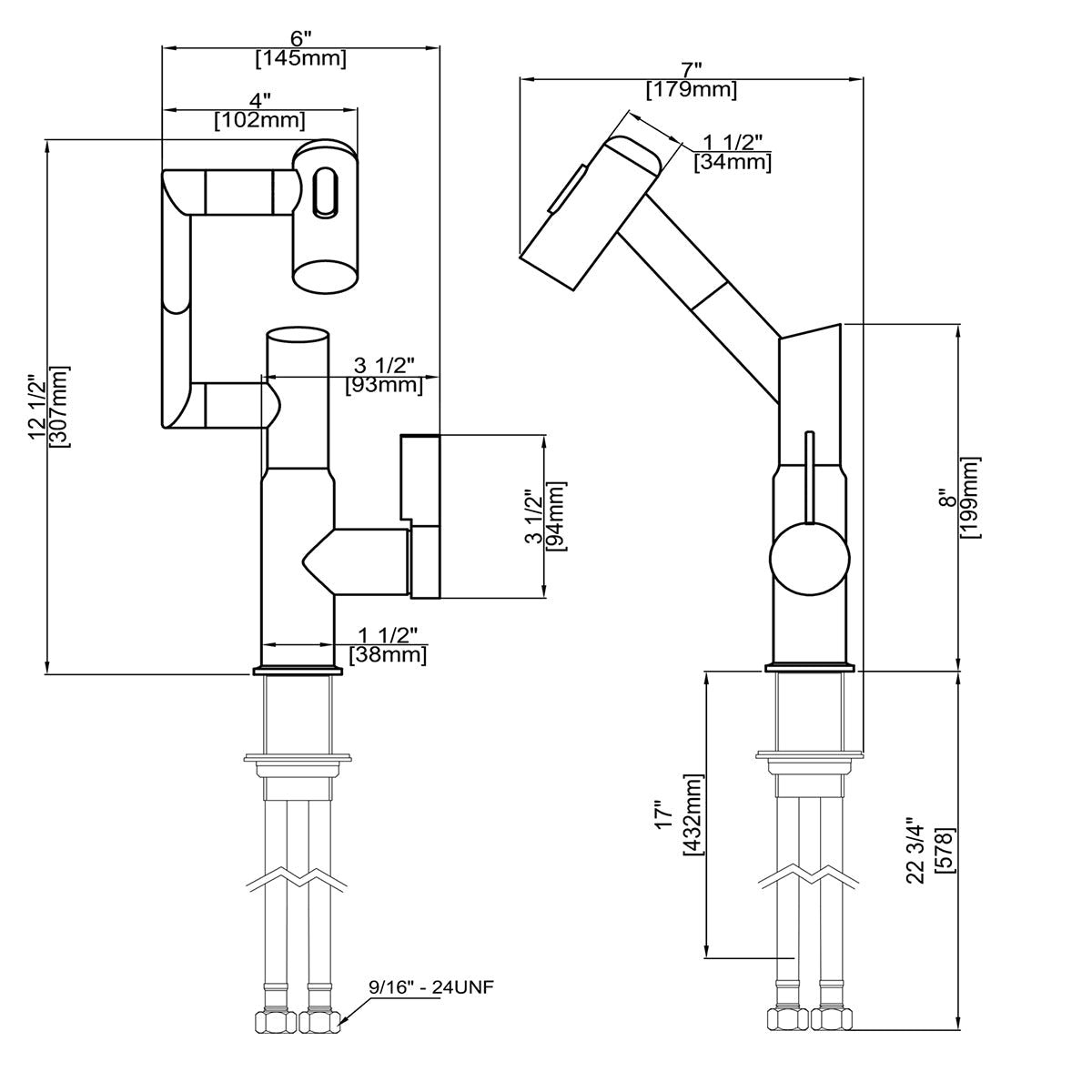 Koazi Single-Hole Rotatable Faucet with Temperature Display